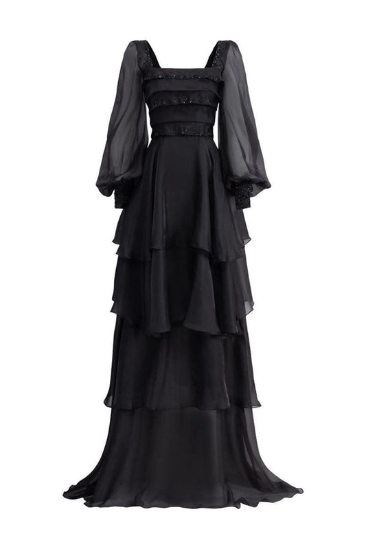Black layers dress